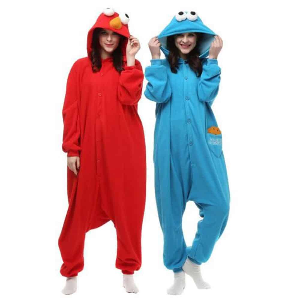 Cookie Monster & Elmo Onesie Kigurumi Onesie for Adults Women & Men -  Allonesie