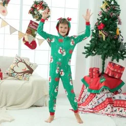 Christmas Matching Onesies Pajamas for Family Couples Kids