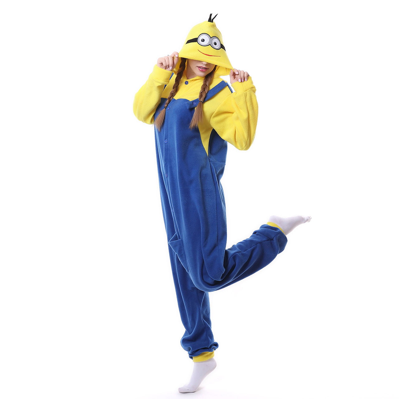 Rennen karton Autorisatie Minions Onesie Halloween Costume for Adult Women Men Pajamas