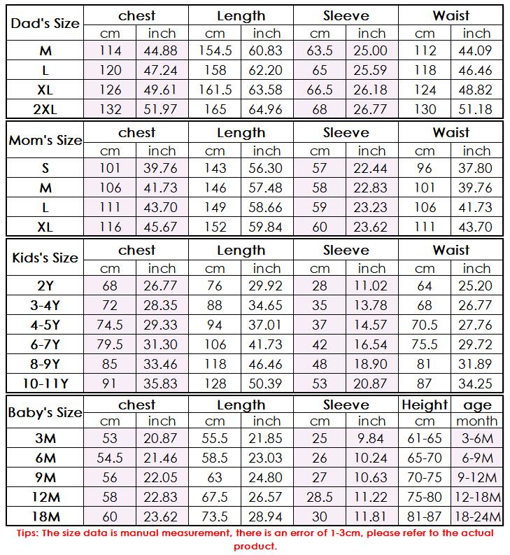 Family Matching Christmas Onesies size